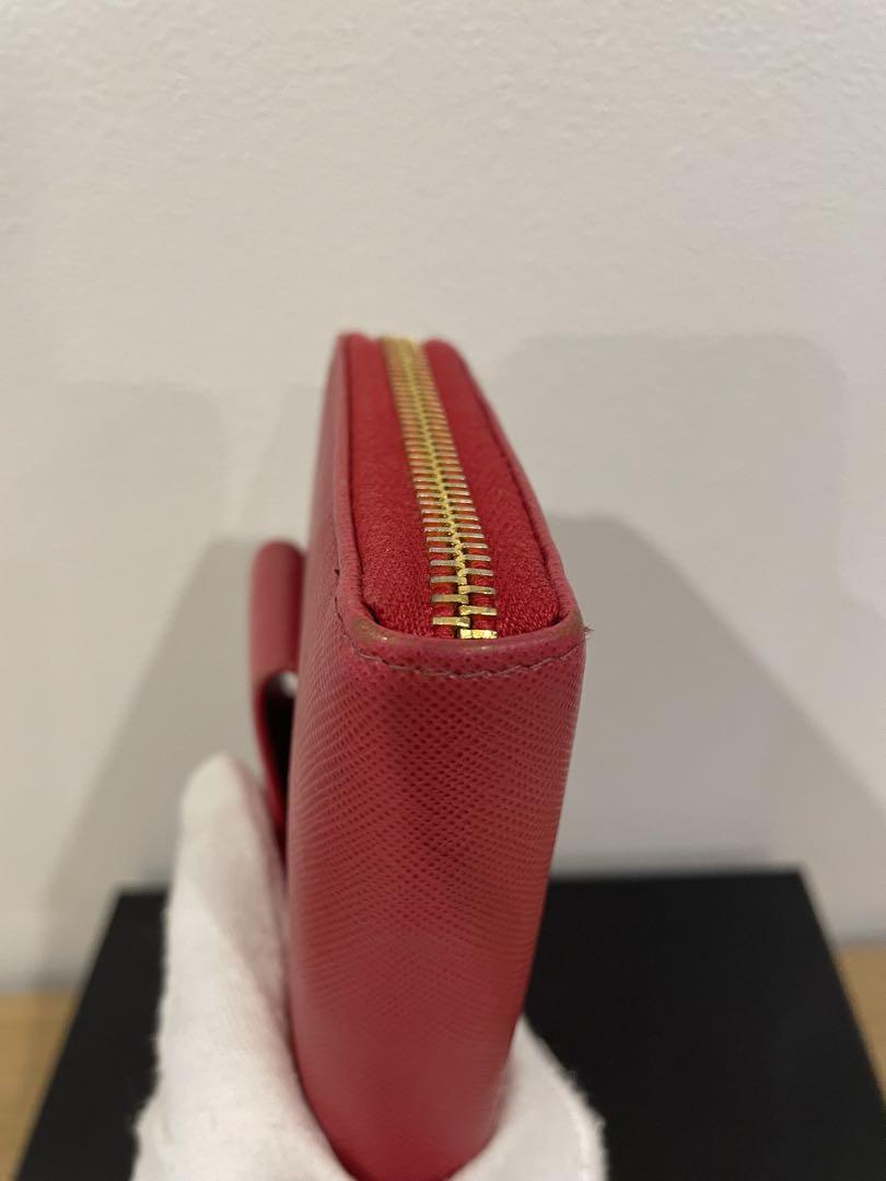 PRADA リボンピンクレザー長財布