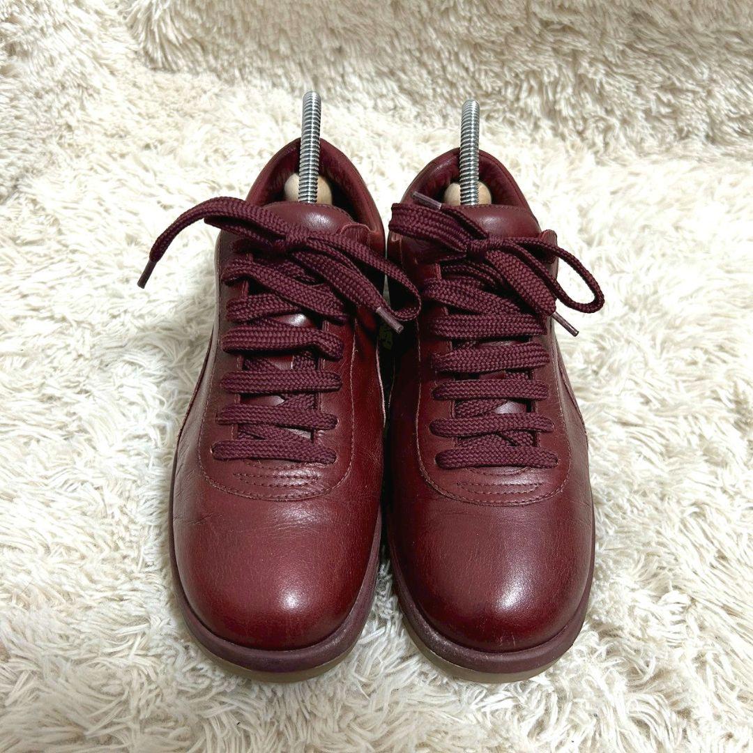 ルイヴィトン　Louis Vuitton　レザースニーカー　ボルドー