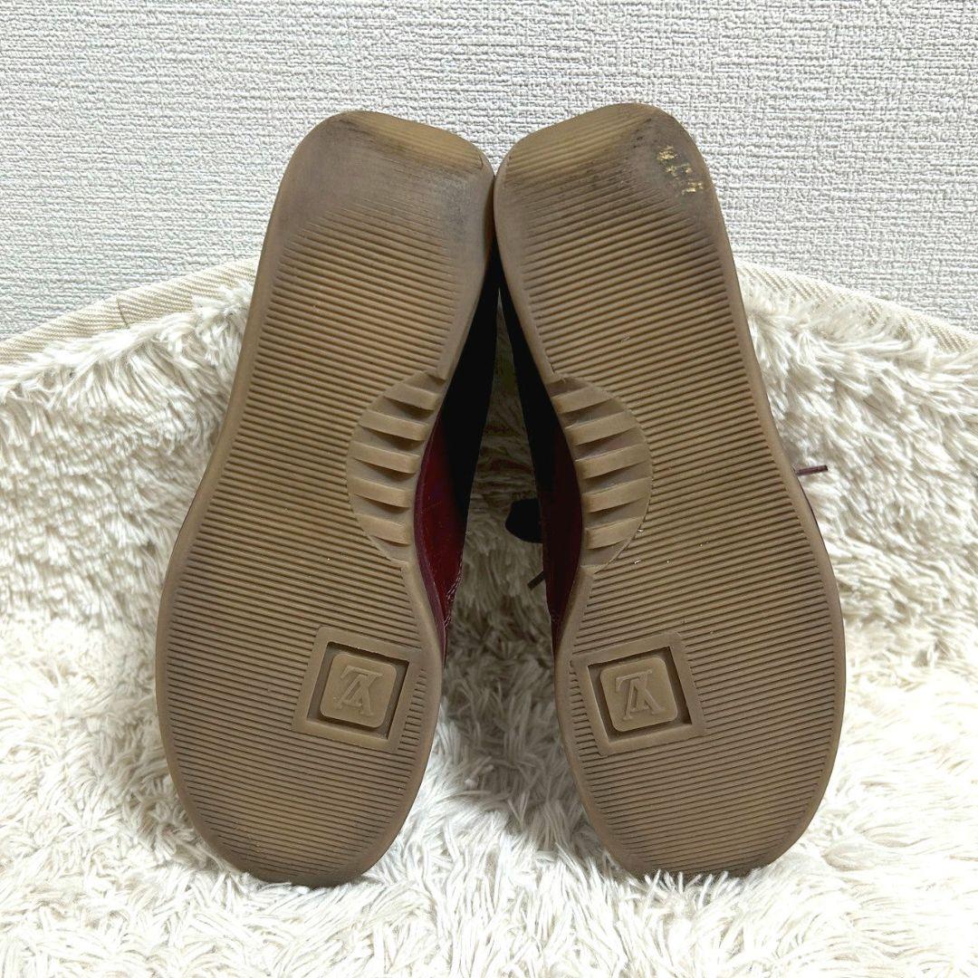 ルイヴィトン　Louis Vuitton　レザースニーカー　ボルドー