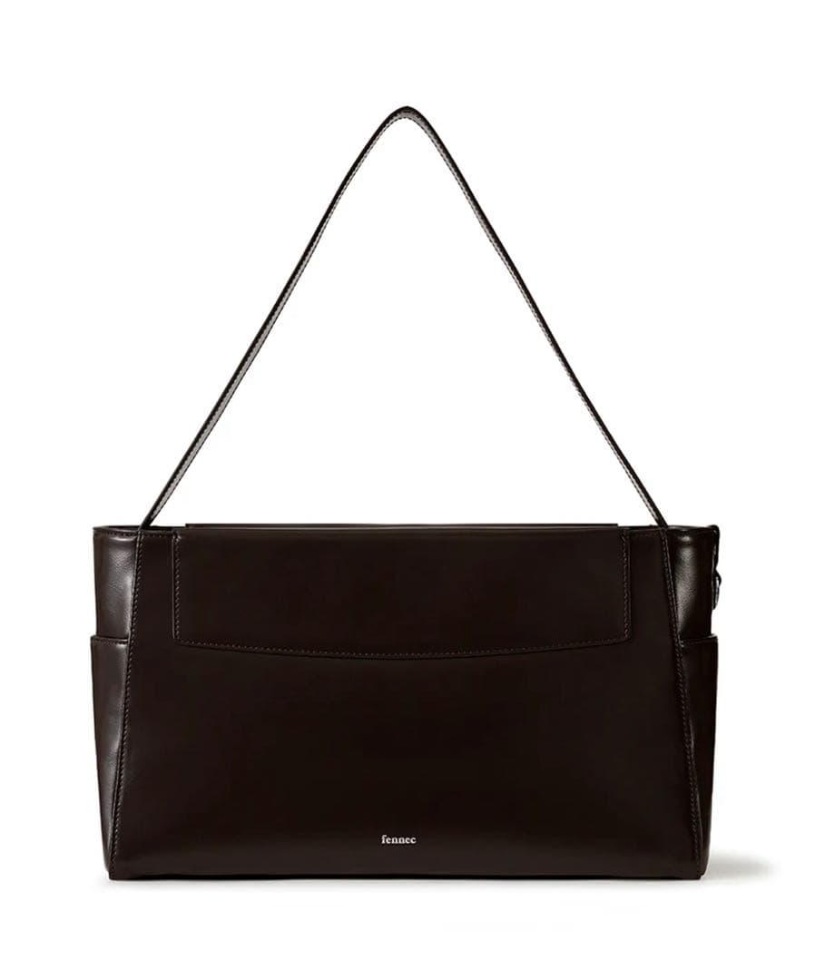 Fennec ダークブラウン レザーショルダーバッグ