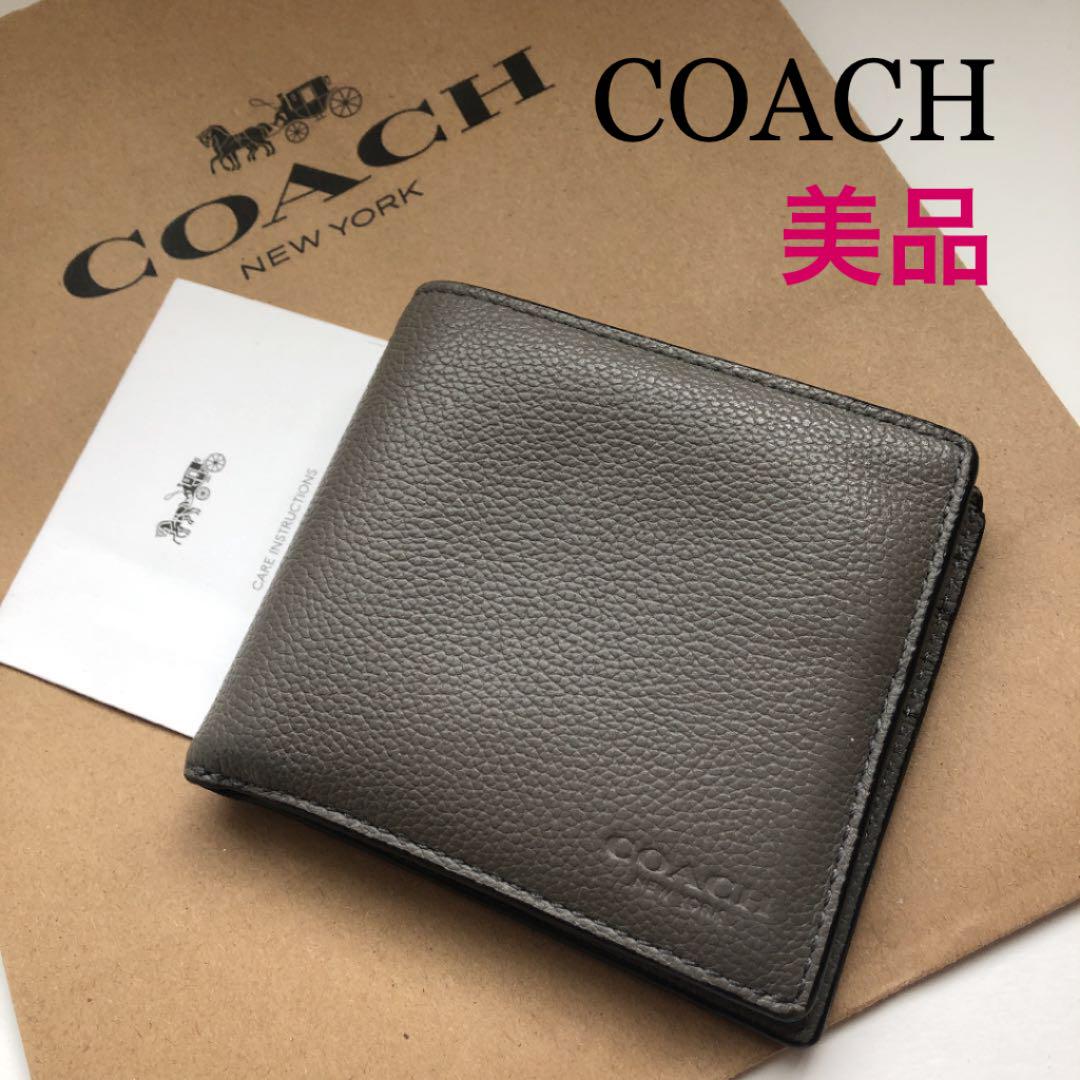 最前線の COACH(コーチ) 2つ折り財布美品 レザー - - 折り財布