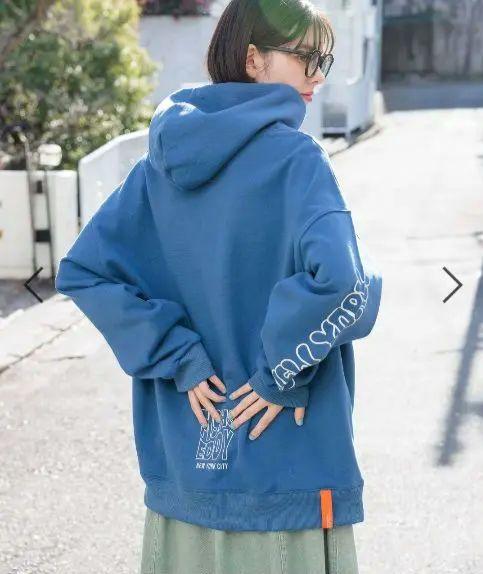 今季【完売品】新品未使用　FISH IS EDDY ブルー パーカー Lサイズ