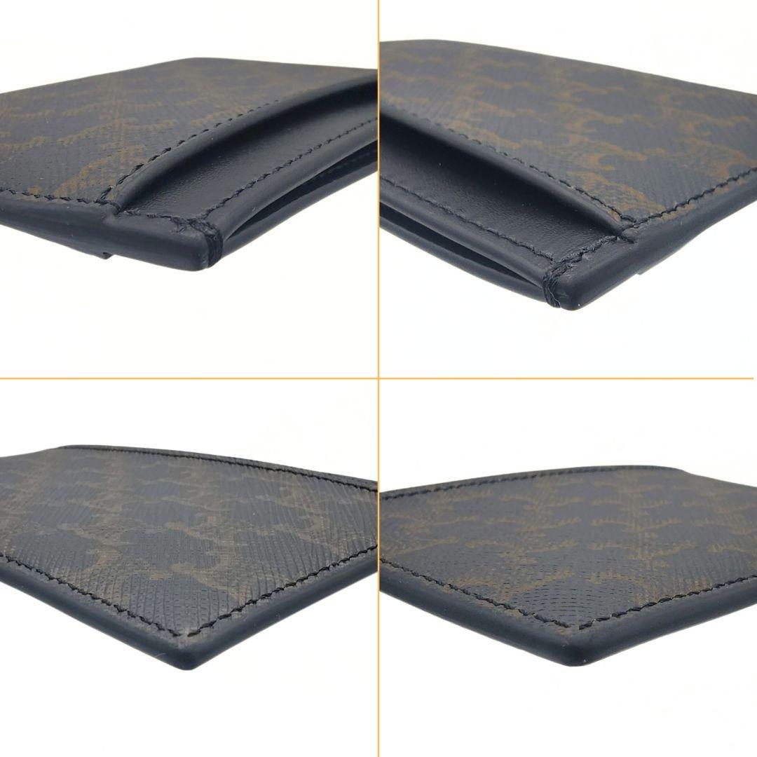 セリーヌ レザー マカダム トリオンフ カードケース 名刺入れ レザー 極美品 セリーヌ レザー マカダム トリオンフ カードケース 名刺入れ レザー 極美品