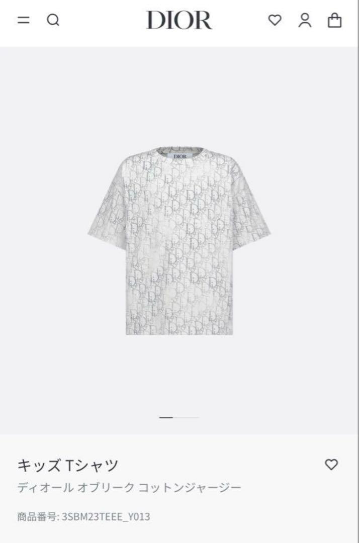 Dior キッズ Tシャツ オブリーク柄 - メルカリ