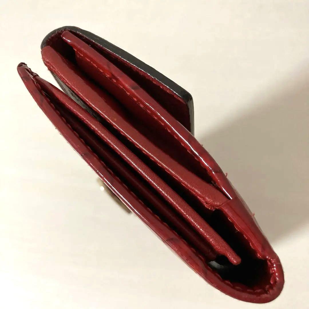 【美品】GUCCI マイクログッチシマ ラブリーハート 長財布 エナメルレザー