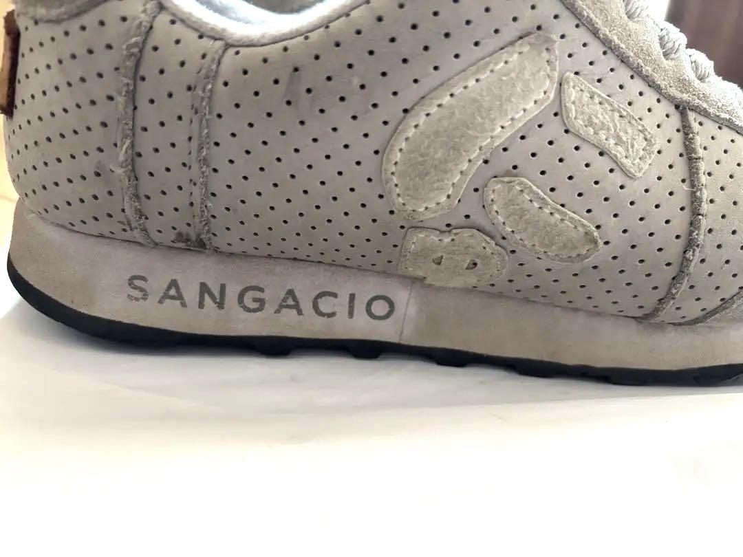 SANGACIO グレー スエード スニーカー