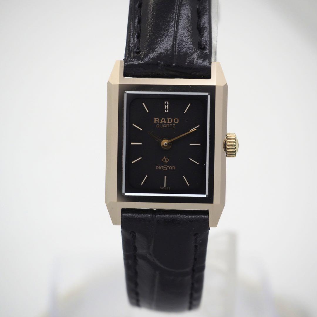 541 RADO 新品ベルト ダイアスター レディース腕時計 ブラック ゴールド