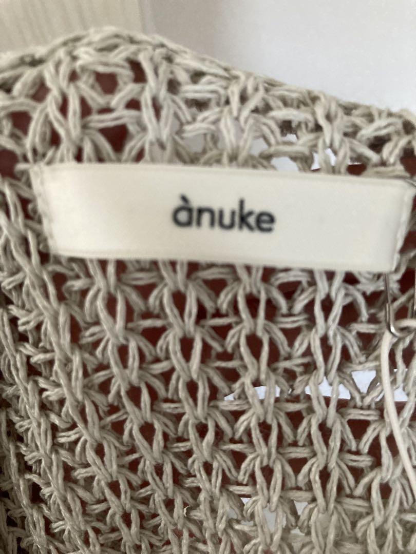 anuke バックオープン ニットベスト