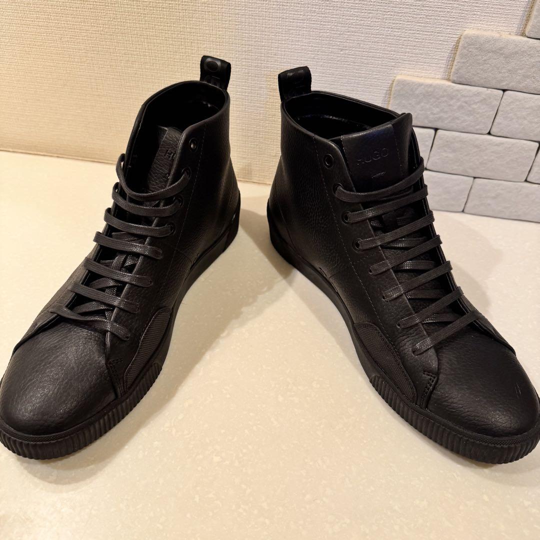 HUGO 本革　ハイカットスニーカー EU43 極美品
