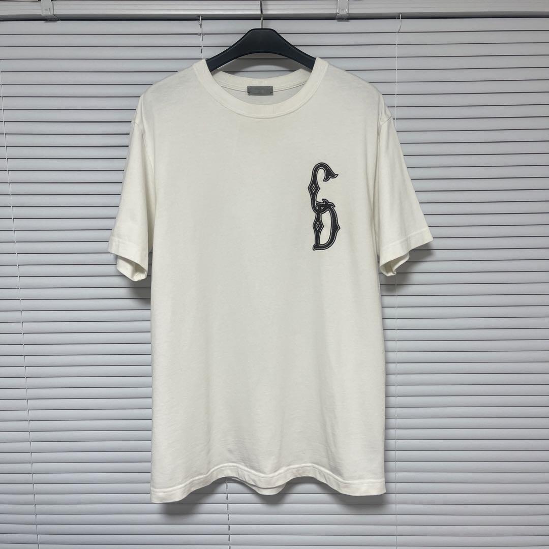 美品・国内正規品】DIOR ディオール ロゴ刺繍 Tシャツ 半袖 白