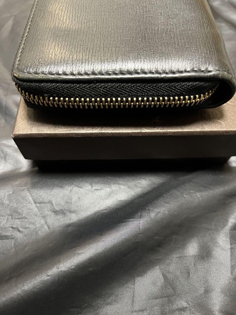 グ*ー様 GUCCI ブラックレザー 長財布