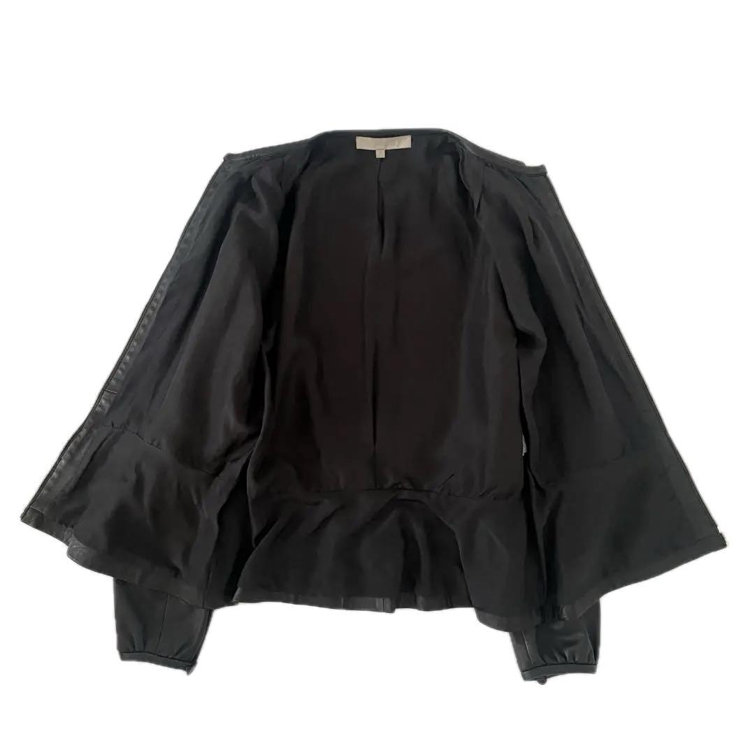 美品 vanessabruno リアルレザージャケット ノーカラージャケット