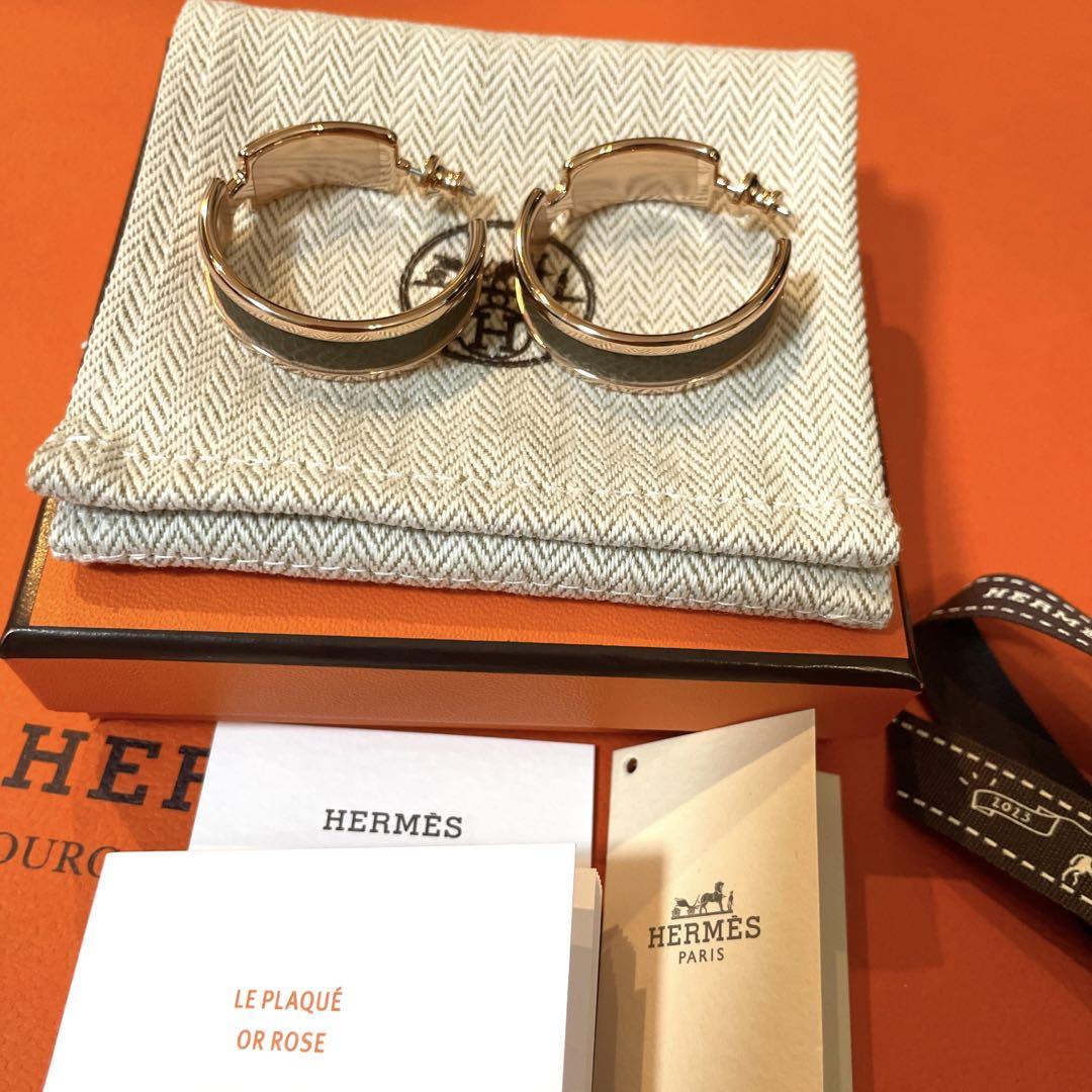 エトゥープ♪【HERMES】エルメス ピアス オランプ HERMES エルメス ピアス オランプ エトゥープ 新品未使用