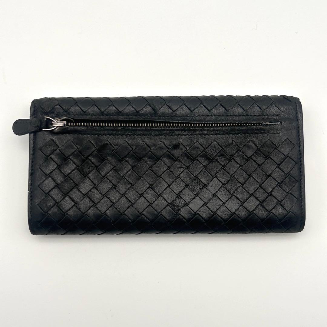 【良品】ボッテガヴェネタ 長財布 イントレチャート ブラック ヴィンテージ 【良品】ボッテガヴェネタ 長財布 イントレチャート ブラック ヴィンテージ