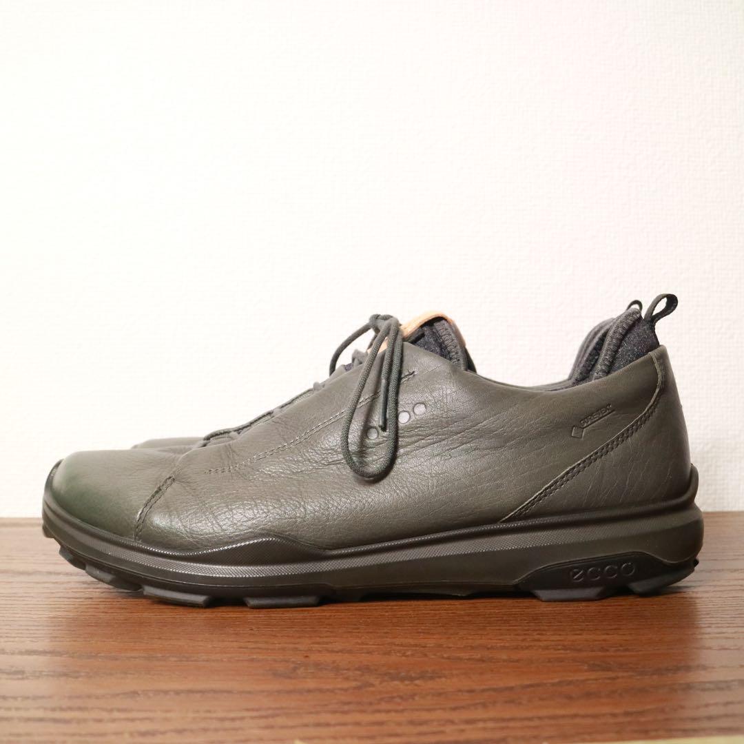 第一ネット 美品 ecco スパイクレスゴルフシューズ ヤク革 定価3万円 防水 シューズ(男性用)