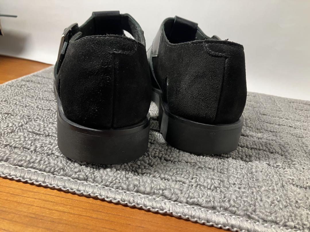 箱付き Paraboot パシフィック ブラック レザー サンダル EU39