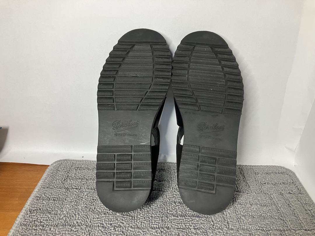 箱付き Paraboot パシフィック ブラック レザー サンダル EU39