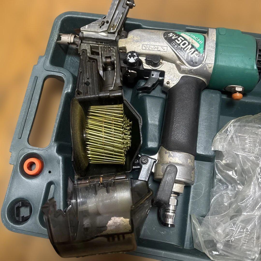 HITACHI NV50MF エアー釘打機 ケース付き