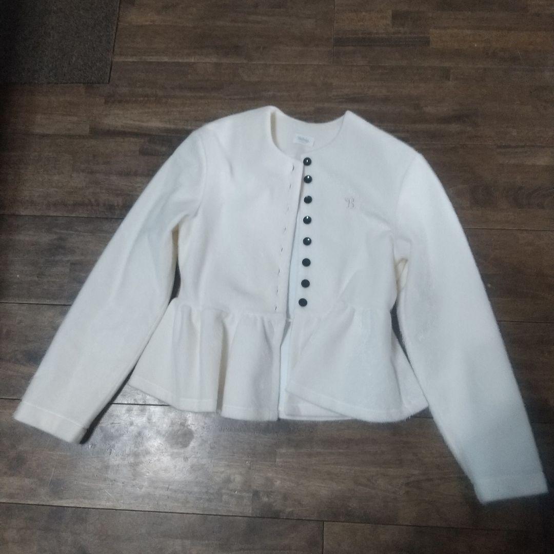 bibiy ペムラムカーディガン ホワイトM