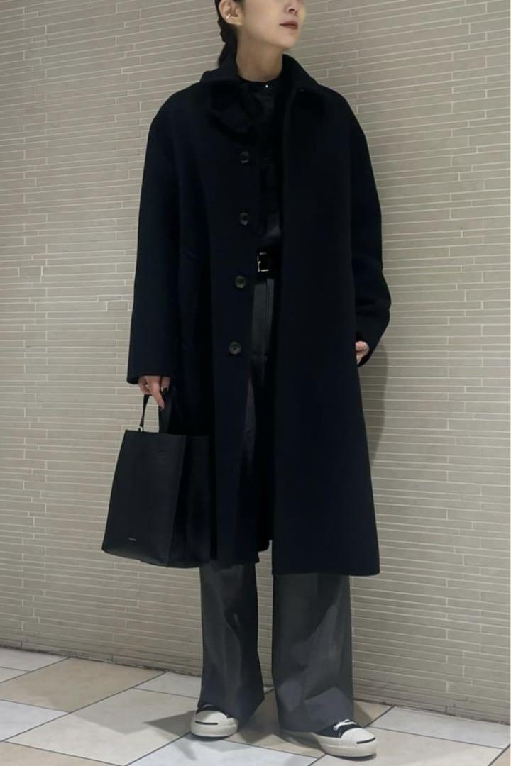 <LOEFF>リバー ポンチョ ステンカラーコート 画像12
