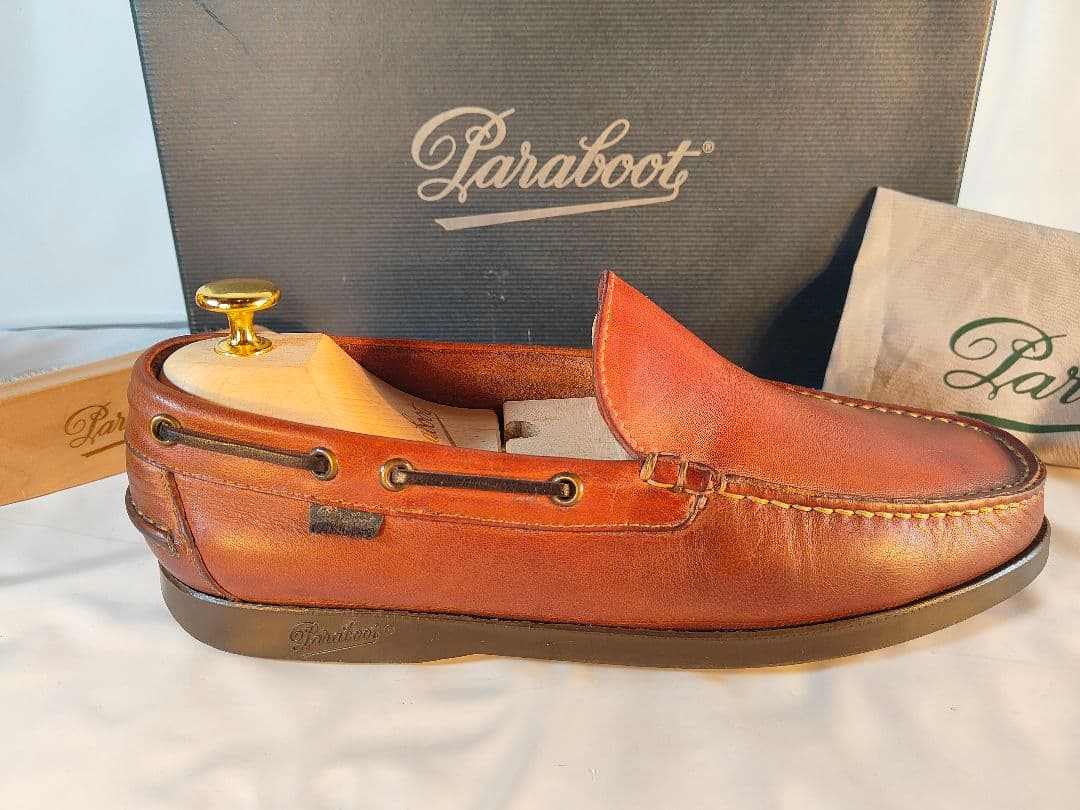 【美品】PARABOOT　コルス　高級革靴　モカシンシューズ スペイン製 正規品