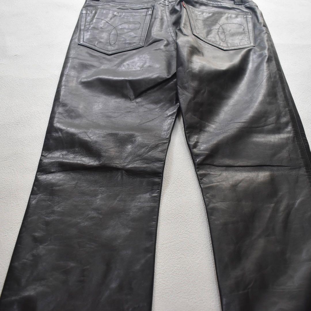 Celt&Cobra レザーパンツ 極美品 一枚革 ラム赤タブ 裏地龍&マリア Celt&Cobra レザーパンツ 極美品 一枚革 ラム赤タブ 裏地龍&マリア