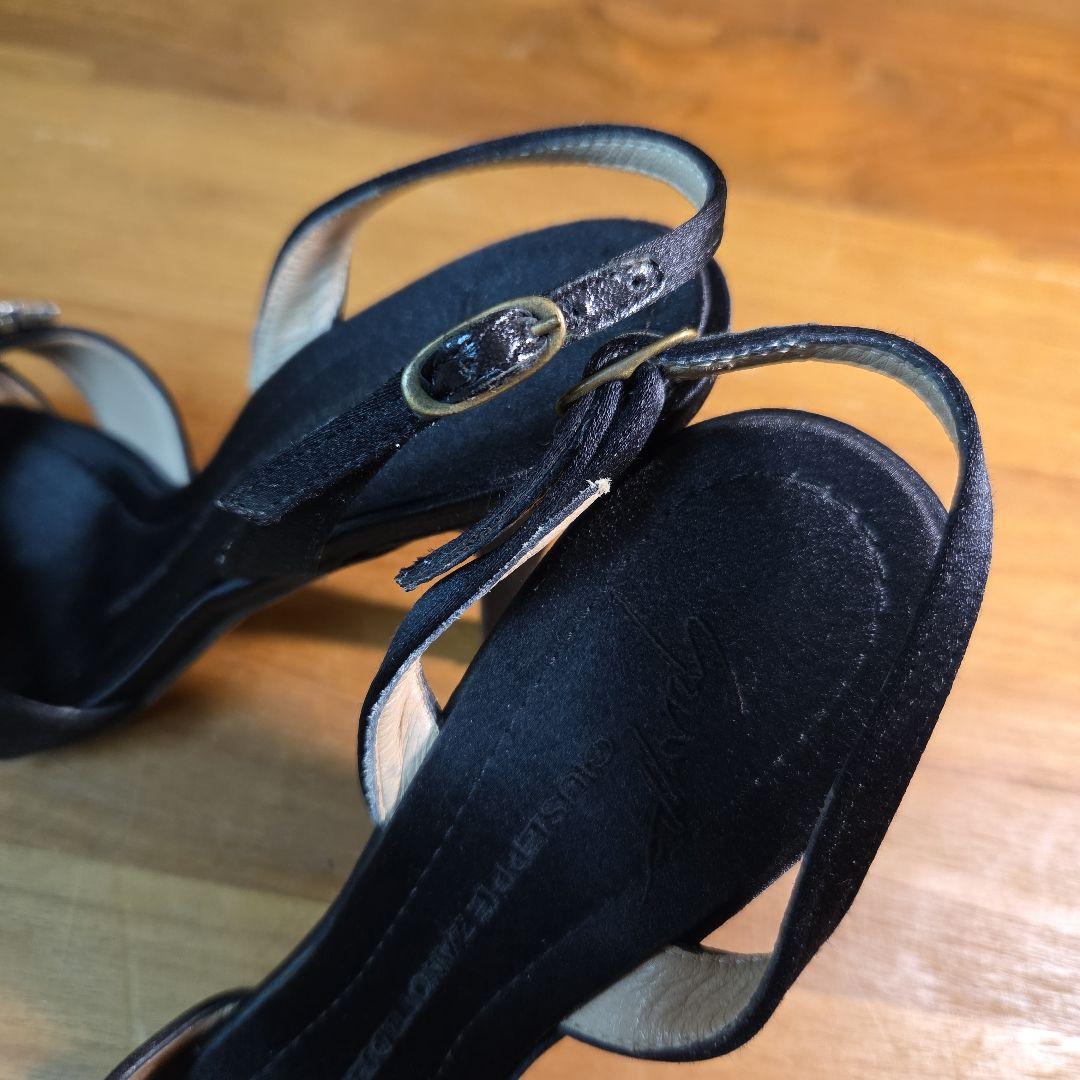 美品！ジュゼッペ ザ ノッティ ビジュー付 ハイヒール サンダル