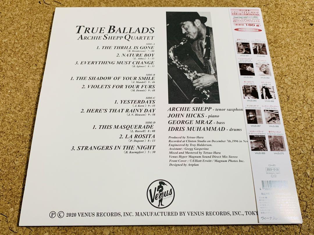 ★Archie Shepp Quartet / True Ballads 2LP
