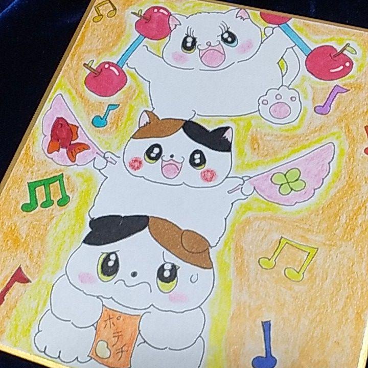 手描きオリジナルイラスト ねこねこトーテムポール!! - メルカリ 手描きオリジナルイラスト ねこねこトーテムポール!! - メルカリ