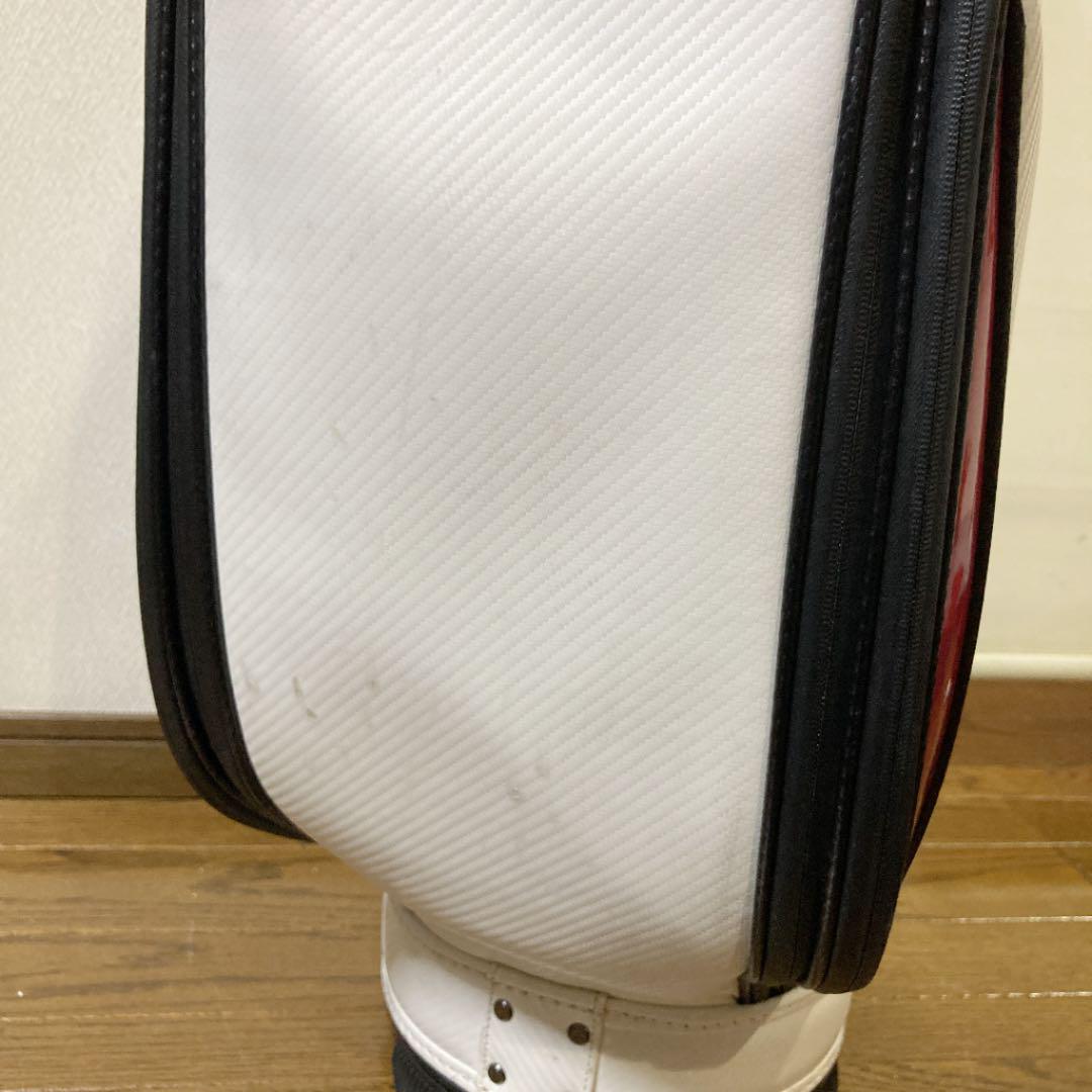 国産格安 アウディ 白×赤 銀 9vrOa-m93418284964 9.5型キャディバッグ 新品人気SALE