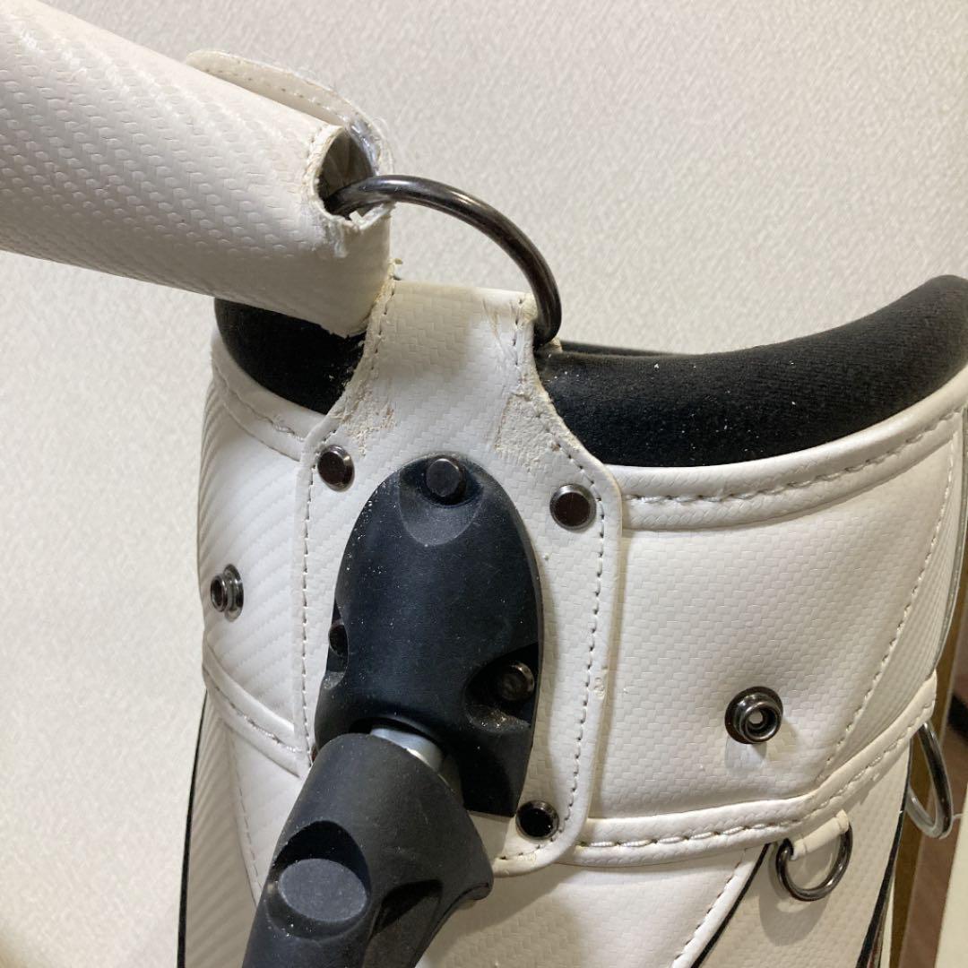 国産格安 アウディ 白×赤 銀 9vrOa-m93418284964 9.5型キャディバッグ 新品人気SALE