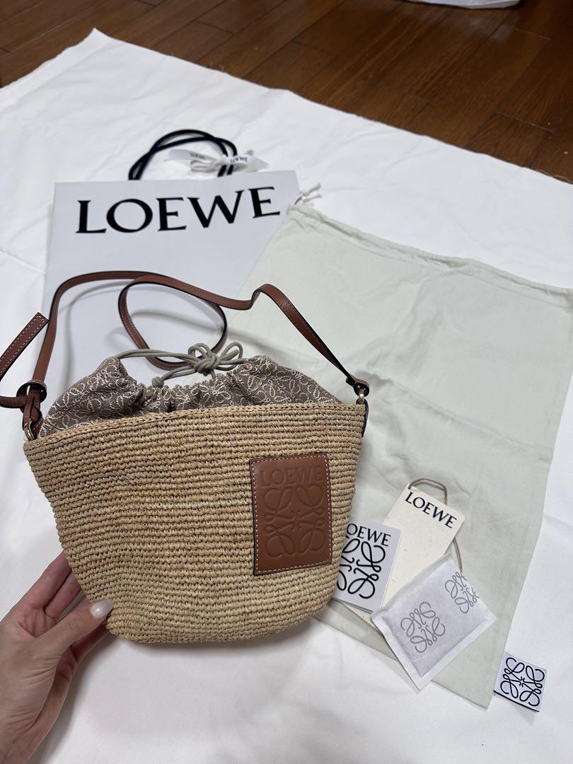 【りーさま専用】LOEWE ロエベ ラフィア　ポシェットバッグ　カゴバッグ