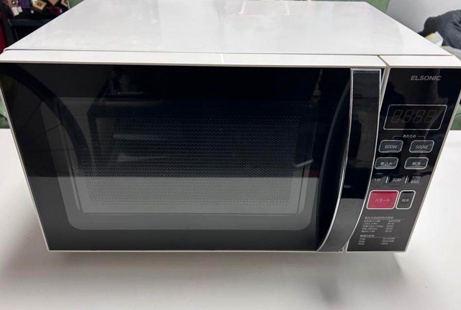 ELSONIC エルソニック フラット電子レンジ EG-FMW600 美品