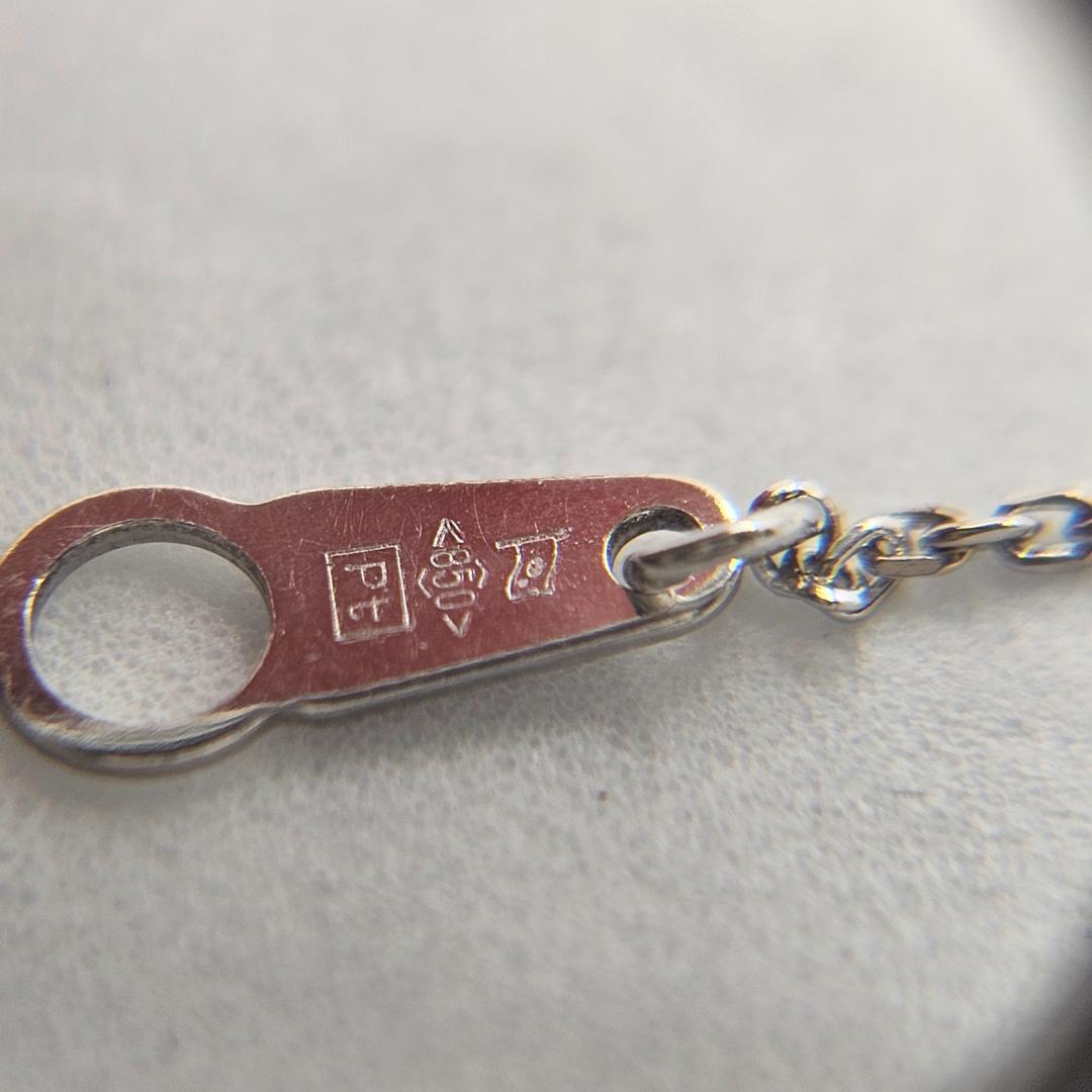 【美品】プラチナ900/850+天然エメラルド0.44ct　ネックレス