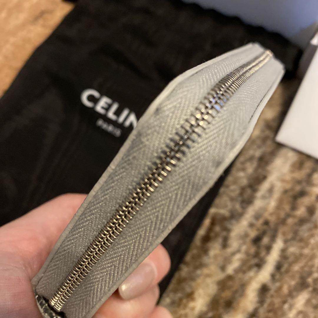 CELINE セリーヌ 新ロゴ シルバー コンパクトウォレット