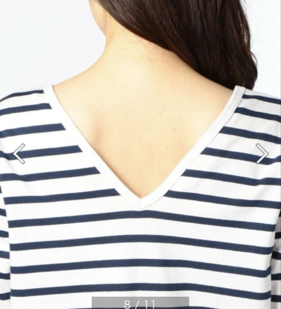 美品⭐︎ 【Le minor/ルミノア】2WAY Vネックボーダーワンピース