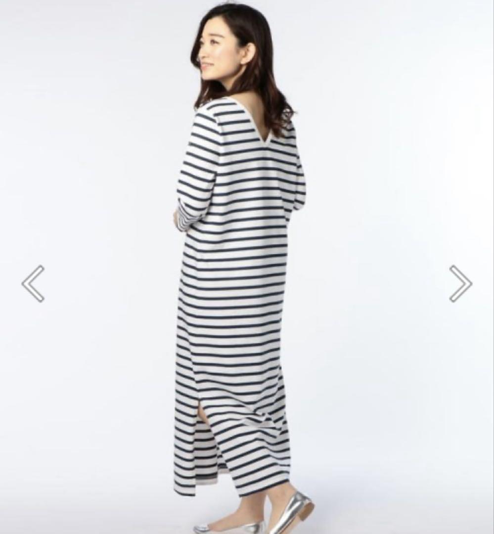 美品⭐︎ 【Le minor/ルミノア】2WAY Vネックボーダーワンピース
