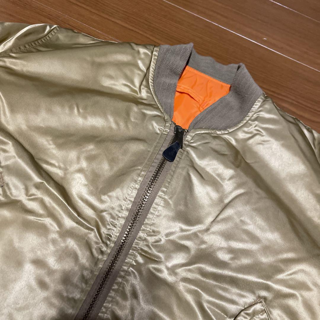 希少 90s USA 製 コリンス MA-1 フライトジャケット ゴールド L