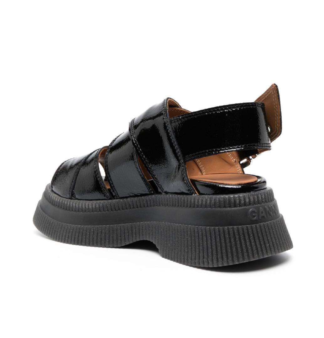 上品な ガニー GANNI フラットフォーム GANNI サンダル レザーサンダル