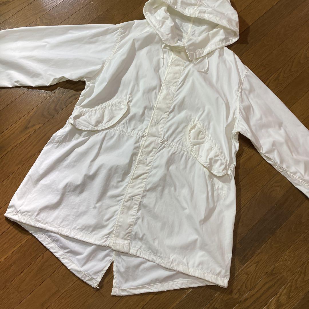 80s USARMY スノーカモ フルスナップ コットン パーカー M 白