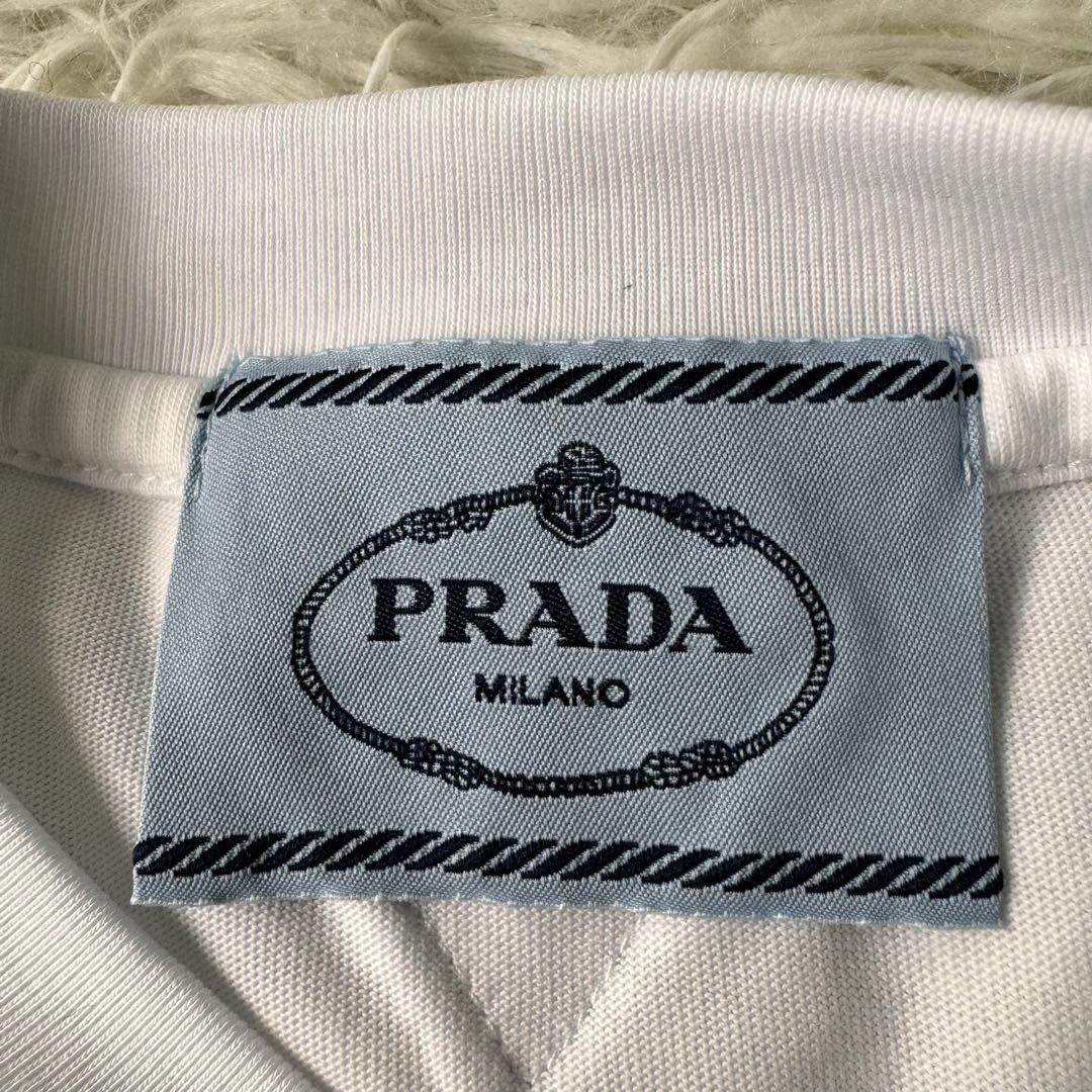 未使用級✨PRADA Tシャツ　カットソー　クロップド　スパンコール　 L