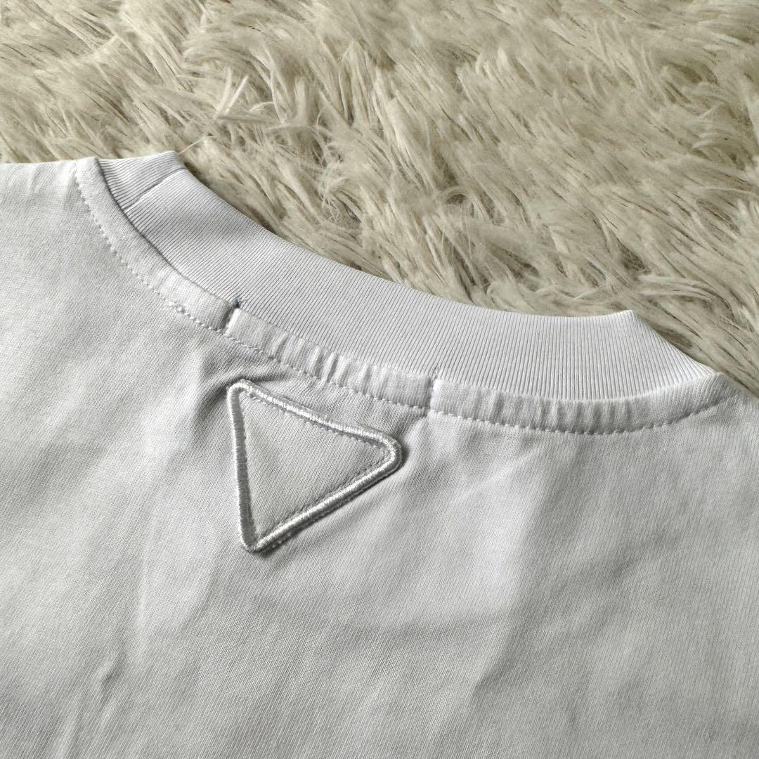 未使用級✨PRADA Tシャツ　カットソー　クロップド　スパンコール　 L