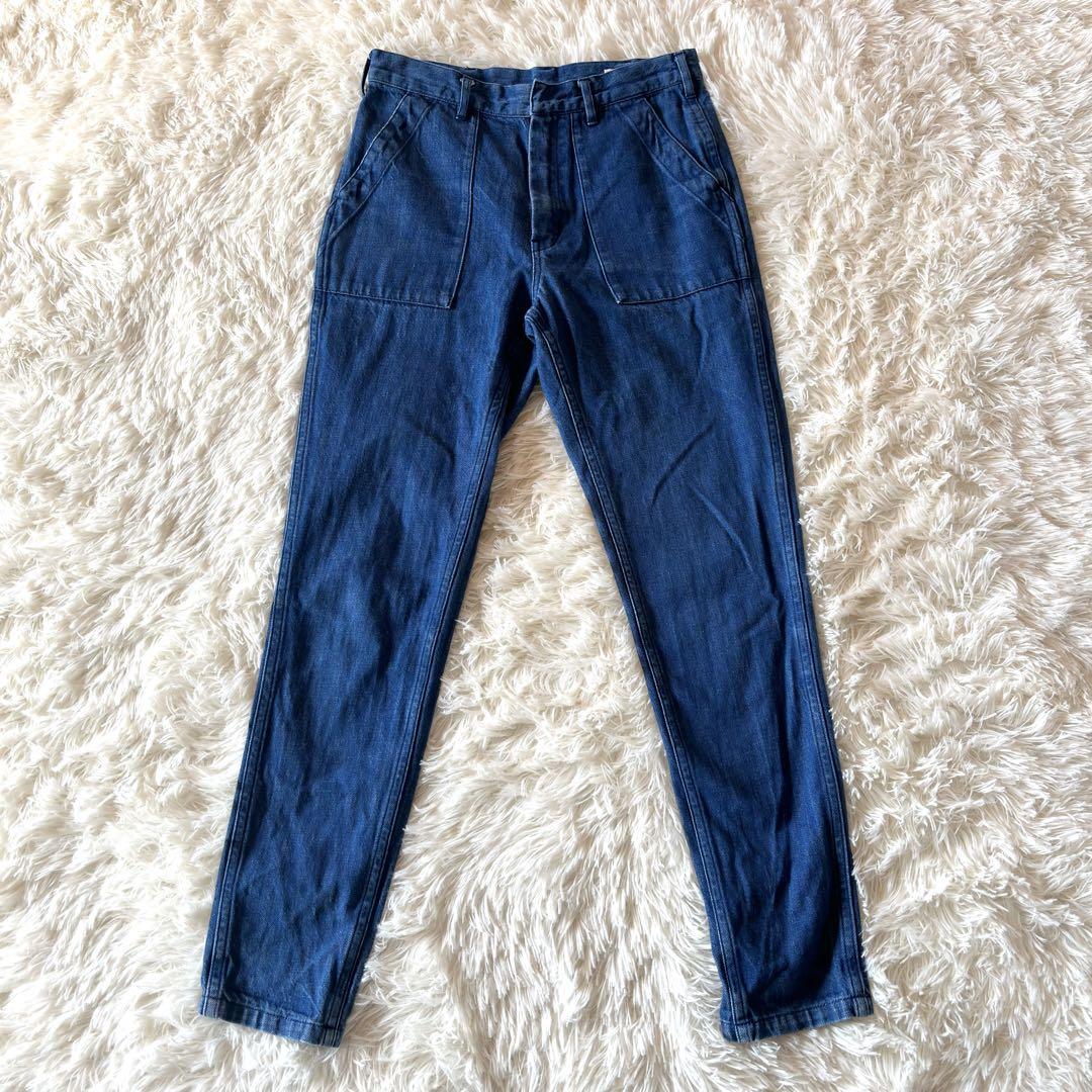 HYKE スリム テーパード デニム パンツ ベイカー