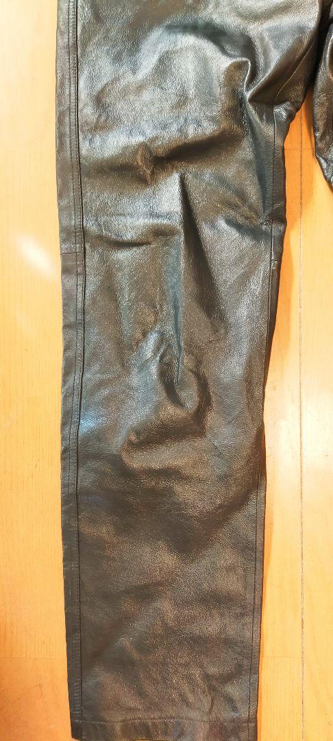 LANDINGBORE ラムレザー 羊革パンツ ブラック 本革パンツ 黒 W82