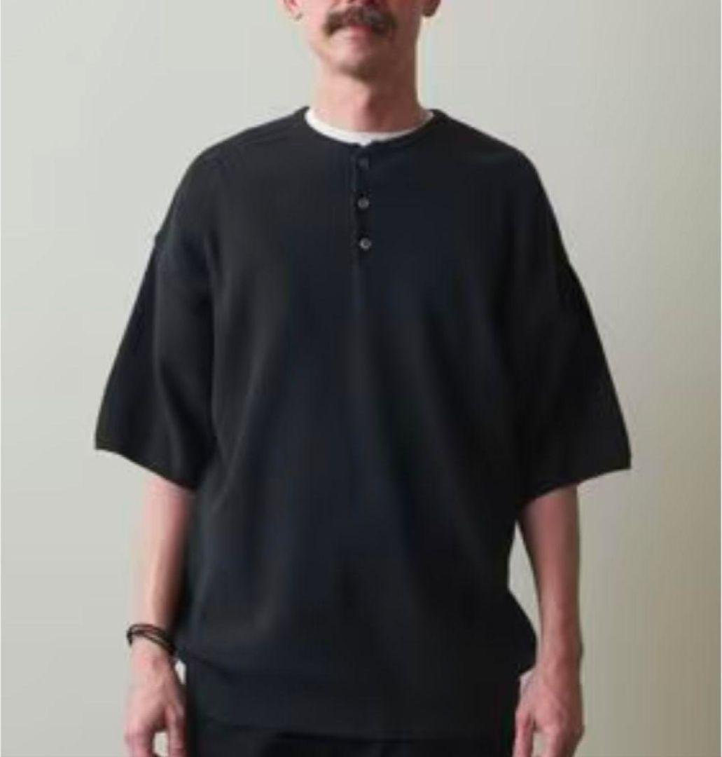 steven alan ルーズフィット ヘンリーネック Tシャツ