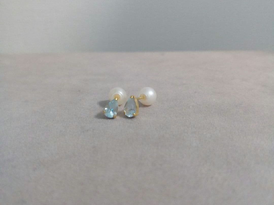 ESTELLE エステール アクアマリン ピアス K18YG ESTELLE エステール アクアマリン ピアス K18YG