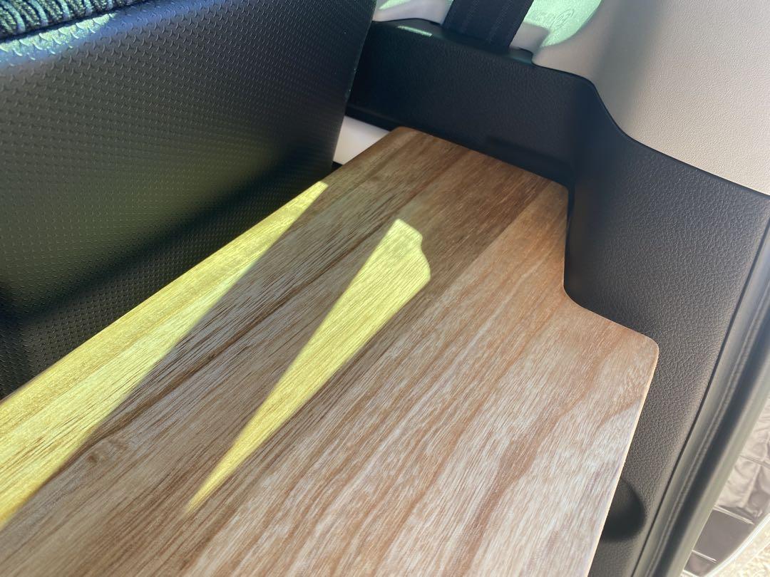 スズキ 新型ハスラー用ラゲッジボード 木製 塗装済 リクライニング対応 車中15
