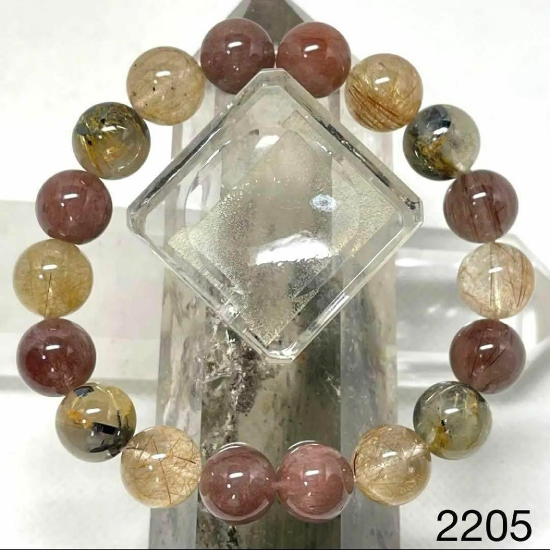 ルチルクオーツ　パワーストーンブレスレット　内径約16cm