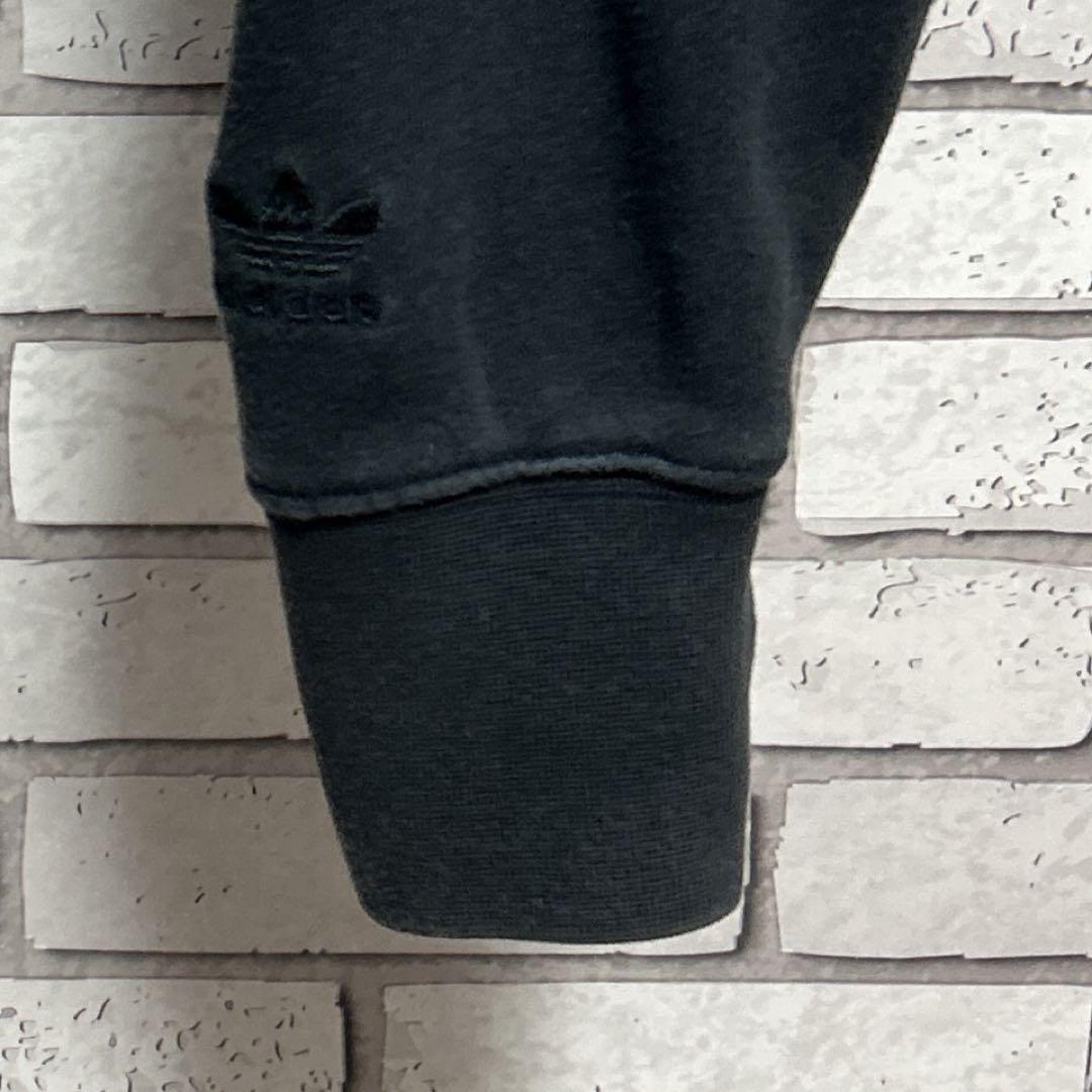 adidas originals☆クロップドパーカー 刺繍ロゴ ブラック XS adidas originals☆クロップドパーカー 刺繍ロゴ ブラック XS