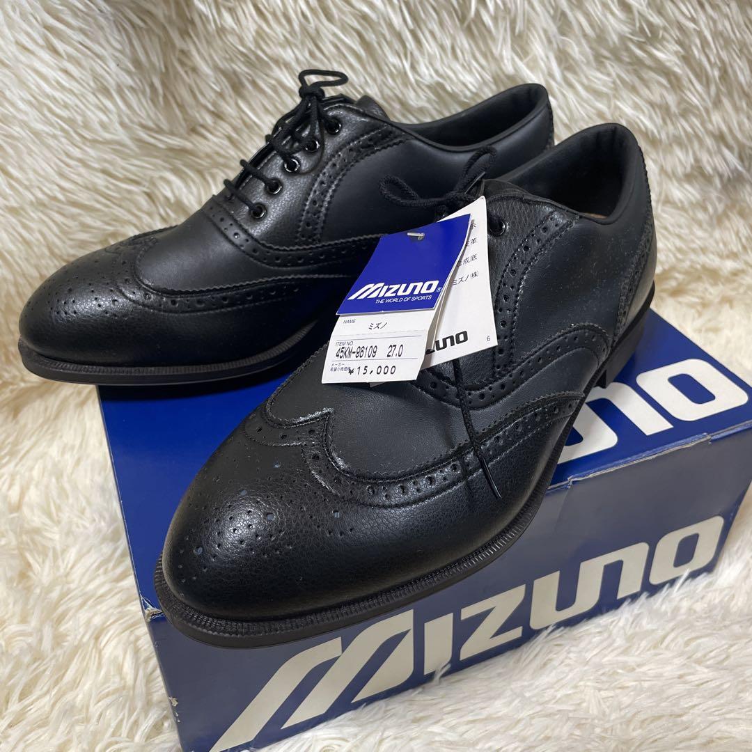 新品　MIZUNO ミズノ　ゴルフシューズ　スパイク　27.0cm ブラック　黒